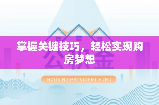 娄底掌握关键技巧，轻松实现购房梦想