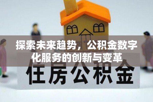 娄底探索未来趋势，公积金数字化服务的创新与变革