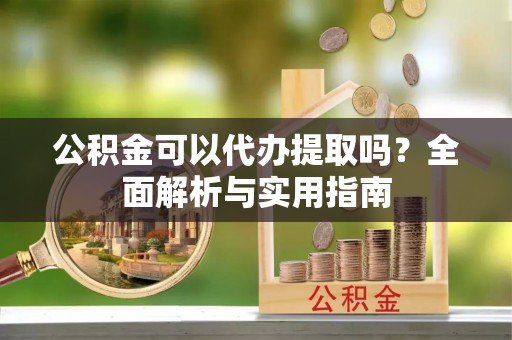娄底公积金可以代办提取吗？全面解析与实用指南