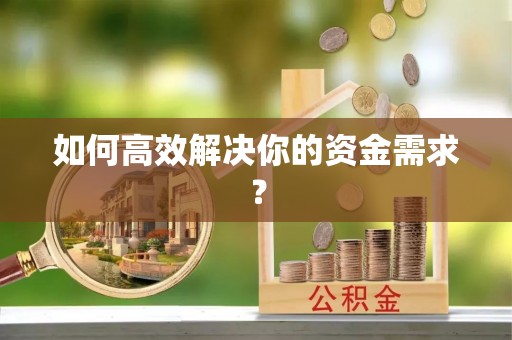 娄底如何高效解决你的资金需求？