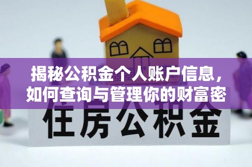 娄底揭秘公积金个人账户信息，如何查询与管理你的财富密码