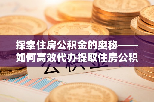 娄底探索住房公积金的奥秘——如何高效代办提取住房公积金