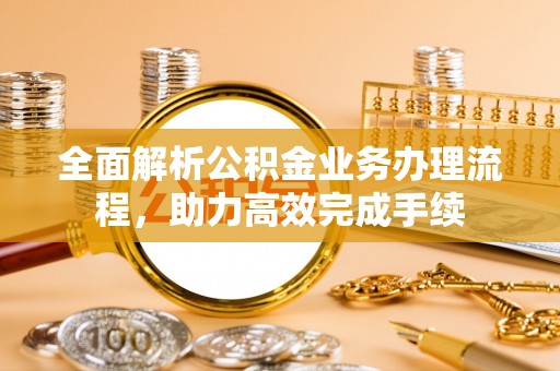 娄底全面解析公积金业务办理流程，助力高效完成手续