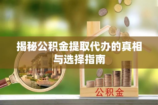 娄底揭秘公积金提取代办的真相与选择指南