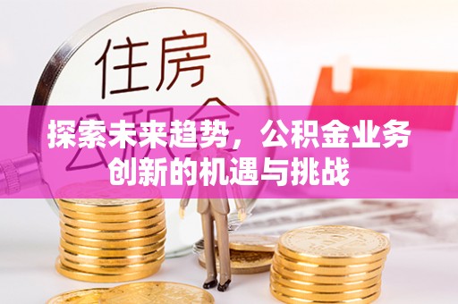 娄底探索未来趋势，公积金业务创新的机遇与挑战