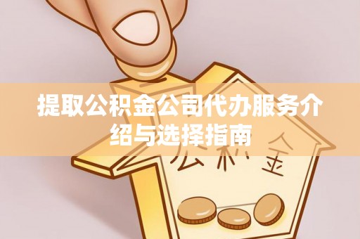 娄底提取公积金公司代办服务介绍与选择指南