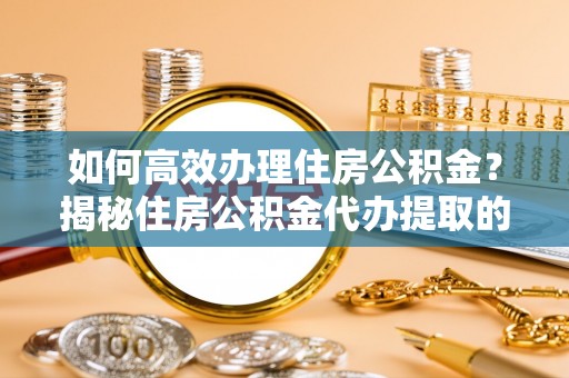 娄底如何高效办理住房公积金？揭秘住房公积金代办提取的全流程与优势